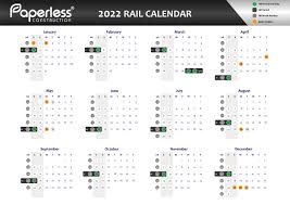 Network Rail Calendar 2022 Paperless Construction