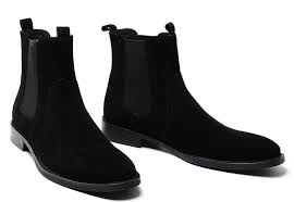 Everyone needs a good boot under their belt. Suede Chelsea Boots Men Ankle Genuine Leather Mens Black Boots Leather