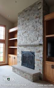 We've found the best gas fireplaces to make your home warm and cozy. Copper Ledgestone Fireplace Natural Stone Veneers Inc