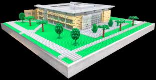 Lego Model Of Cuyahoga Community College Stem Building Cleveland Oh Lego Models Custom Lego Building