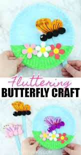 Paper Plate Fluttering Butterfly Craft Preschool Crafts Spring Crafts For Kids Butterfly Crafts