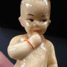 ROYAL WORCESTER Figurine. Rare BURMA Boy From the Children of Nations  Series by Freda Doughty; C 1950s