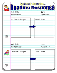 Five Minute Reading Responses Scholastic Com Reading Response Reading Response Worksheets First Grade Reading