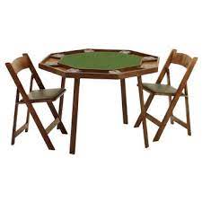 Kestell Furniture 46 Oak Compact Folding Poker Table Set Folding Poker Table Poker Table Game Room Furniture
