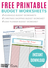 free printable 2018 budget worksheets money saving mom