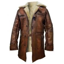 Men S Genuine Shearling Winter Coat Brown Leather Coat Leather Jacket Men Leather Coat Jacket