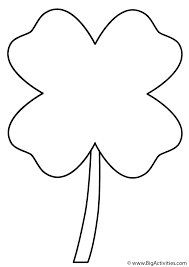 << st patrick´s day preschool coloring pages. Four Leaf Clover Coloring Page St Patrick S Day