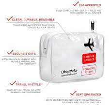 Tsa Approved Clear Travel Toiletry Bag Quart Sized With Zipper Airport Airline Compliant Bag Carryon Toiletry Bag Travel Travel Toiletries Clear Travel Bag