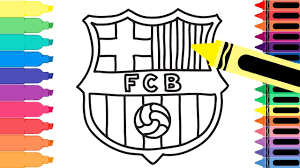 560 x 750 file type: How To Draw Fc Barcelona Badge Drawing The Barca Logo Coloring Pages For Kids Tanimated Toys Youtube
