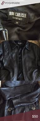 John Carlisle Essentials Black Leather Jacket M John Carlisle Essentials Black Leather Jacket Size Medium John Ca Leather Jacket Black Leather Jacket Jackets