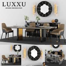 3d Models Other Table Chair Set 2 By Luxxu Table And Chairs Chair Set Table