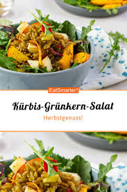 Kurbis Grunkern Salat Rezept Salat Gesunde Rezepte Gesundes Abendessen