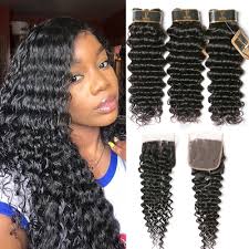 6x6 lace wigs and long lace wigs on sales now.the best service,fastest delivery speed,your best choice! Yavida Deep Curly Hair Bundles With Closure Brazilian Human Hair Weave Wholesale