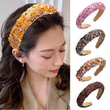 Rhinestone Headband 4-Row Crystal