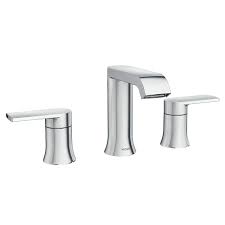 Durable chrome plated metal construction. Moen Genta 8 Inch Widespread 2 Handle Bathroom Faucet In Chrome The Home Depot Canada