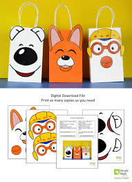 On a tiny island, pororo the penguin has fun adventures with his friends eddy the fox, loopy the beaver, poby the polar bear and crong the dinosaur. Pororo Favor Bags Favor Bags Diy Diy Birthday Party Favor Bags