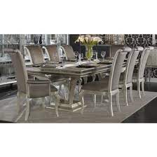 Add a touch of elegance to every meal with the hollywood swank. Aico Hollywood Swank 9 Pc Rectangular Dining Table Set In Pearl Caviar By Dining Rooms Outlet