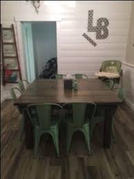 55 X 55 Square Farmhouse Table With A Traditional Top Stained Vintage Modern Farmh Large Square Dining Table Square Wood Dining Tables Farmhouse Dining Table