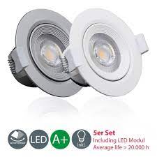 einbau strahler led 5er set decken spots panele ultra flach einbau leuchte 90 mm ebay led strahler led led einbaustrahler flach