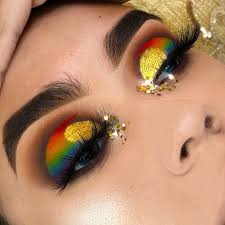 She Is The Gold At The End Of The Rainbow Inspired By Rocioceja Eye Ladies Eye Makeup Colorful Eye Makeup Eye Makeup Art