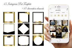 Whether it's for a flash sale, announcing a huge giveaway or maybe you just want to wish your followers a happy holiday having a blank instagram. 45 Black Gold Instagram Post Templates Blank Post Template 647254 Instagram Design Bundles In 2021 Instagram Post Template Instagram Design Post Templates