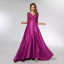4,1 sur 5 étoiles 2 382. Robe Longue Violette En Satin Manches Longues Ligne A Robes De Soiree Elegantes Celebrites Modele 2021 Aliexpress