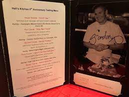 Come enjoy hell's kitchen burgers Dinner Menu Bild Von Gordon Ramsay Hell S Kitchen Las Vegas Tripadvisor