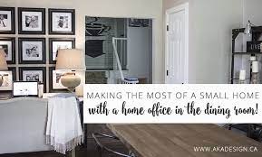 What to put on wall in dining room? Making The Most Of Small Homes Working A Home Office In The Dining Room