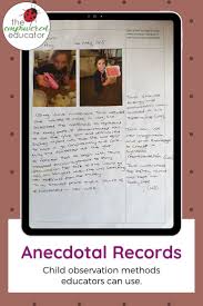 Anecdotal Records Tips And Ideas For Observations Learning Stories Learning Stories Examples Anecdotal Notes