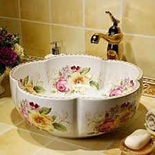 Produkt Ceramic Painting Vessel Sink Bathroom Vessel Sinks