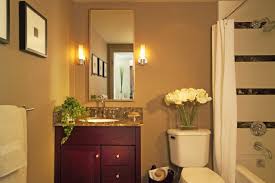 This tiny bathroom is made to feel much larger by the inclusion of mirror all around the room. Budget Decorating Ideas For Your Guest Bathroom