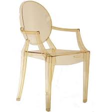 Amazon Com Louis Ghost Arm Chair Yellow Transparent Acrylic Chair Dining Chairs Acrylic Chair Ghost Chair Ghost Armchair