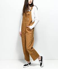 Carhartt Crawford Double Front Bib Brown Overalls