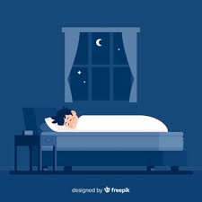 Sep 30, 2019 · vastu shastra practitioners believe that sleeping with your head pointed south reduces the risk of high blood pressure. Free Vector Flat Person Sleeping At Night In Bed Background