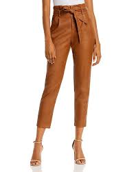 Faux Leather Paperbag Waist Pants 100 Exclusive