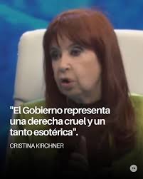 La ex vicepresidenta Cristina Kirchner brinda una entrevista este lunes al  canal C5N donde criticó las políticas públicas de Javier Milei.