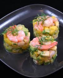 Tartare De Crevettes Mangue Avocats Recette Salade Mangue Avocat Tartare De Crevette Entree Avocat Crevette