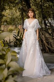 Get the best deals on wedding dress with flutter sleeves and save up to 70% off at poshmark now! Sophia Vintage Blush Wedding Dress With Flutter Sleeve Open Etsy Blush Pink Wedding Dress Garden Wedding Dresses Vintage Blush Wedding