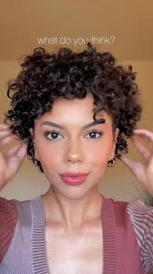 Cute and easy hairstyle for short curly hair! @katrisharose