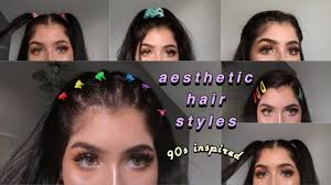 90s Angespornt Aesthetic Frisuren Emma Donado In 2020 Clip Hairstyles Grunge Hair Aesthetic Hair