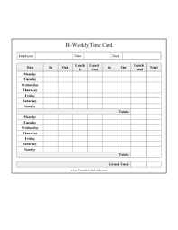 We did not find results for: Bi Weekly Time Card With Lunch Time Card