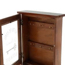 Mdesign decorative wall mount soft leather hanging storage organizer mail sorter, letter holder, key rack for entryway, Vintage European Style Wooden Key Storage Cabinet Key Holder Box With Hanging Hooks Blue Buy Online At Best Prices In Bangladesh Daraz Com Bd