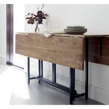 Origami Drop Leaf Rectangular Dining Table Reviews Crate And Barrel Space Saving Dining Table Dining Table Small Space Small Dining Table