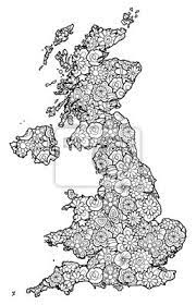 Loggen sie sich ein, um ihre nutzerdaten zu sehen. Karte Von Grossbritannien Mit Blumen Schwarz Weiss Vektor Illustration Leinwandbilder Bilder Europa Grossbritannien Farben Myloview De