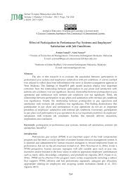 Minimum wages in malaysia is expected to reach 1200.00 myr/month by the end of 2021, according to trading economics global macro models and analysts expectations. Pdf Effect Of Participation In Performance Pay Systems And Employees Satisfaction With Job Conditions