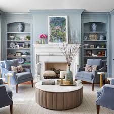 A chromatic gray is a gray color in which the red, green, and blue codes are not exactly equal, but are close to each other, which is what makes it a shade. 75 Beautiful Living Room With Blue Walls And A Stone Fireplace Pictures Ideas July 2021 Houzz