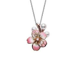Mikimoto Cherry Blossom Pendant 2 230 Euros Flower Pendant Necklace Online Jewelry Jewelry
