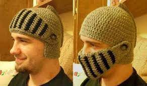 Sir Knight Helmet Knit Pattern By Martina Gardner Knight Helmet Crochet Knitted Hats