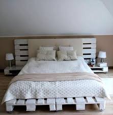 Cozy White Pallet Bed With Modern Features 15 Cool Projects Made From Pallets 101 Pallet Ideas Pallet Bed Frames Wood Pallet Beds Pallet Bed Frame