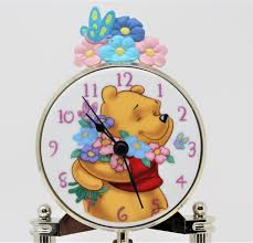 Milne and english illustrator e. Clock Disney S Winnie The Pooh Anniversary Clock With Pendulum Glass Dome Porcelain Base Dial Vintage Antigo Trunk